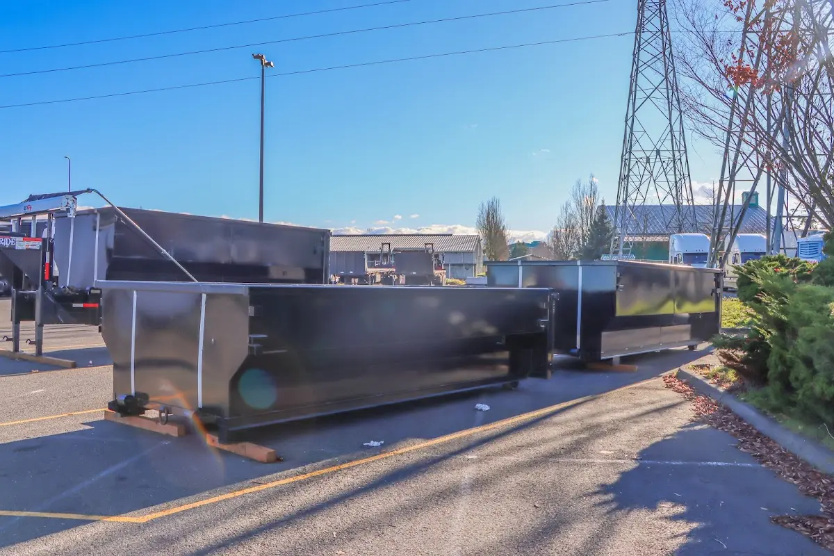 Roll-off dumpster ready for waste disposal at job site for Estate Cleanout Dumpster Rental in PiÃ±on Hills